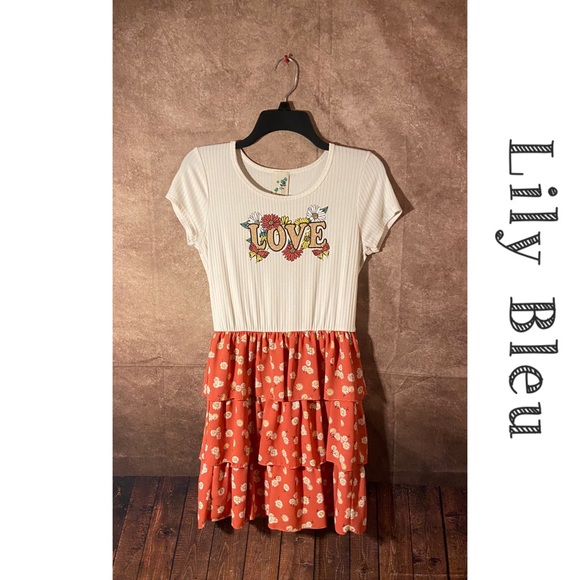 Lily Bleu Other - Lily Bleu Girls Love Floral Tiered Dress Sz 16-EUC